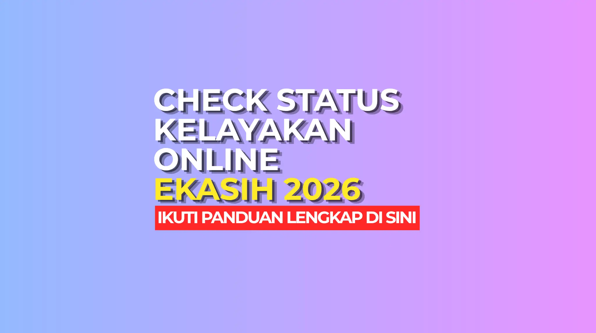 EKASIH CHECK STATUS ONLINE